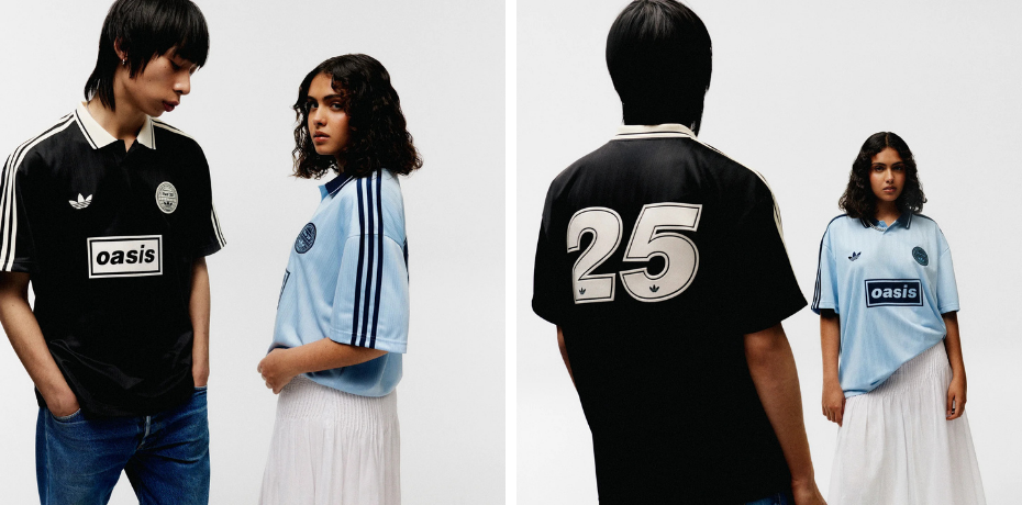 Camisa Adidas x Oasis Live '25 Tour Jacquard Preta Edição Limitada